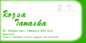 rozsa tamaska business card